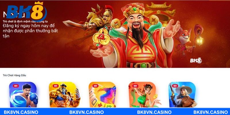 BK8 sở hữu hơn 2.300 trò quay hũ với nhiều chủ đề khác nhau