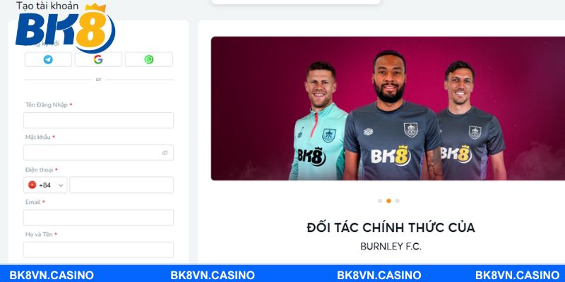 Hướng dẫn tham gia và đăng ký tại BK8